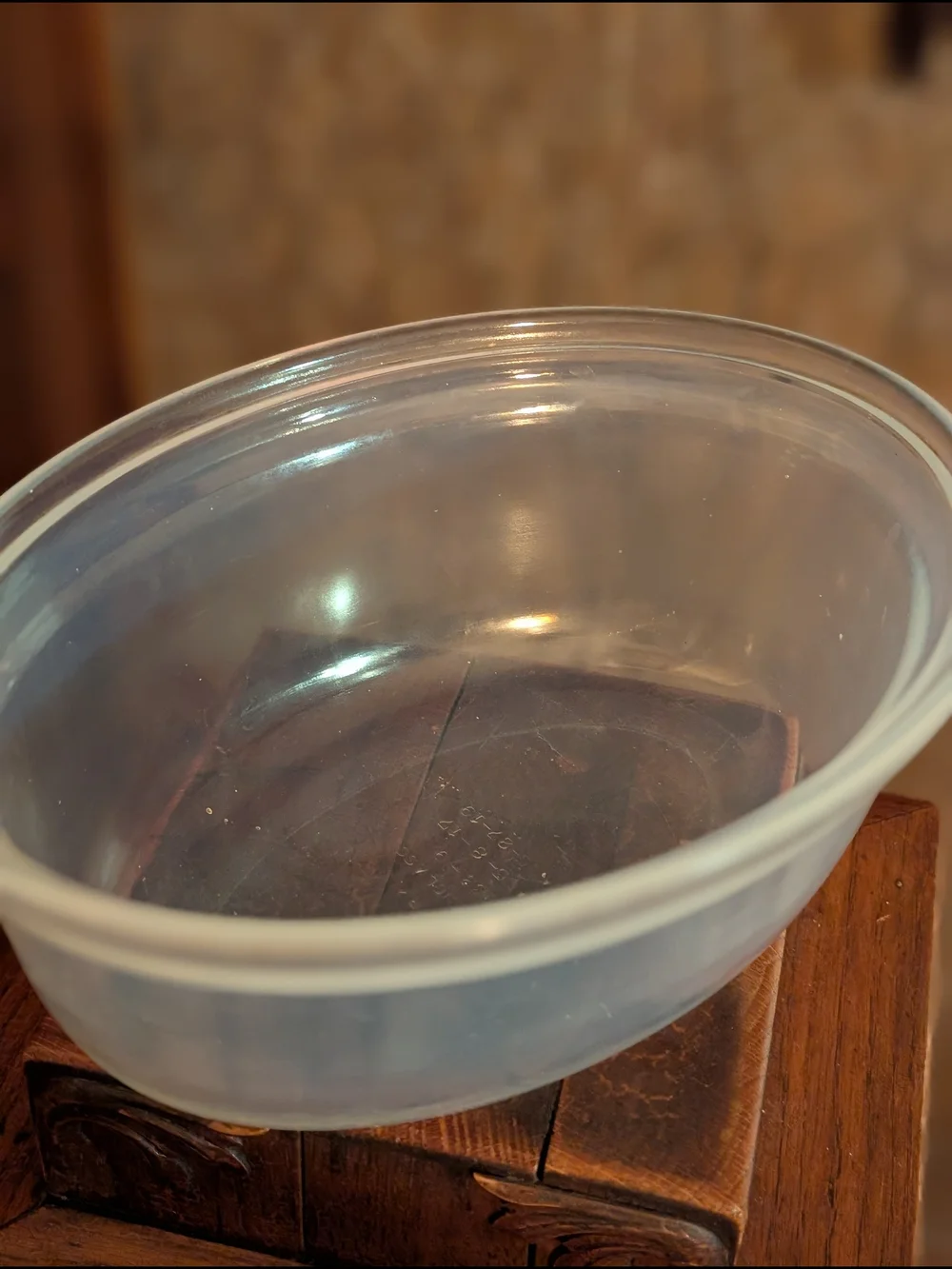 Rare Antique 1920's Fry Opalescent Glass Ovenware Casserole Bowl w Lid Glows UV